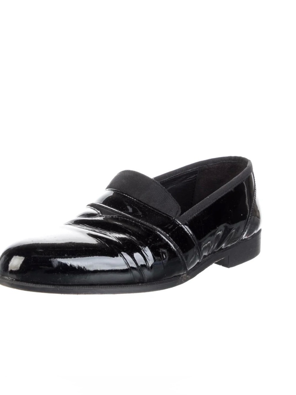 Adolfo Classic Men's Black Patent Leather Dress Penny Loafers Sz 10M